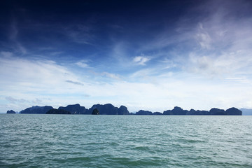 Fototapeta premium sea landscape quiet bay on the edge of the world Asia