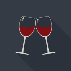  Wine glasses clink glasses icon