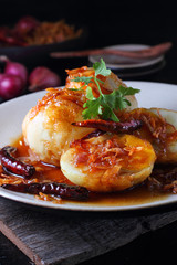 Egg with Tamarind sweet Sauce