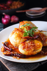 Egg with Tamarind sweet Sauce