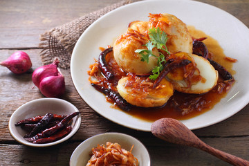Egg with Tamarind sweet Sauce