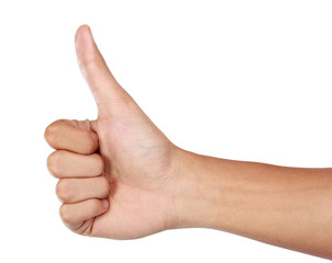 Thumb up, hand gesture for okay/ agreeing