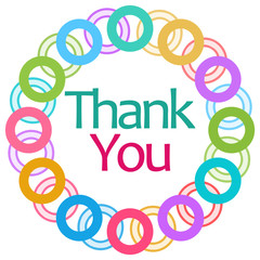 Thank You Colorful Rings Circular 