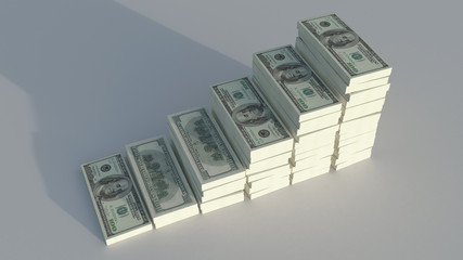 conceptual image of dollars