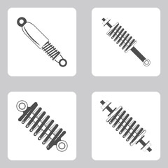 monochrome icon set with Springs