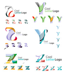 Letter business emblem collection