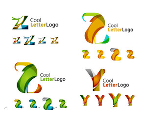 Letter business emblem collection