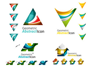 Universal abstract geometric shapes - business emblems