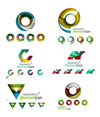 Universal abstract geometric shapes - business emblems