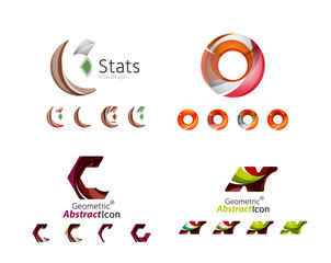 Universal abstract geometric shapes - business emblems