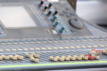 audio mixer slider and controls detail