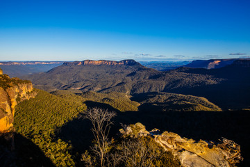 Blue sky and landscape at Blue mountain in Katoomba, Australia.