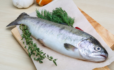 Raw trout