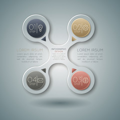 Step-by-step. Colour 3D illustration.