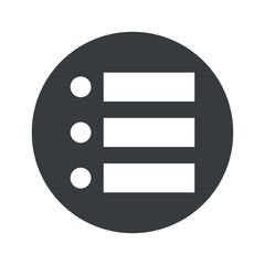 Monochrome round dotted list icon