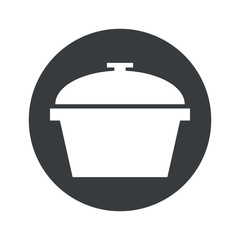 Monochrome round pan icon