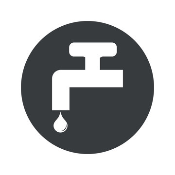 recommend clip art: Monochrome round water tap icon