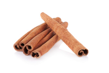 cinnamon isolated on white background