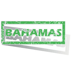 Green outlined Bahamas stamp