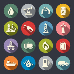 Oil icon set
