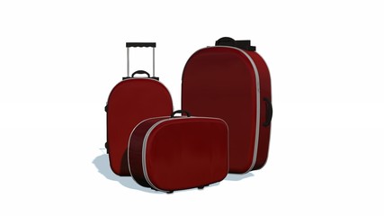 travel suitcase isolated on white background 