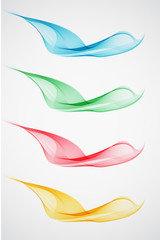 Set of abstract color wave