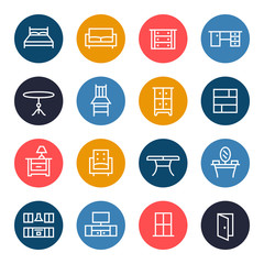 Furniture icon set