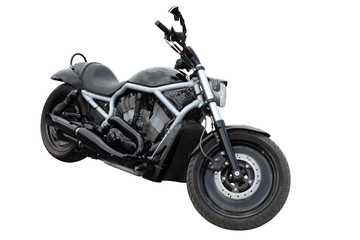 Obraz na płótnie Canvas Black modern motorcycle