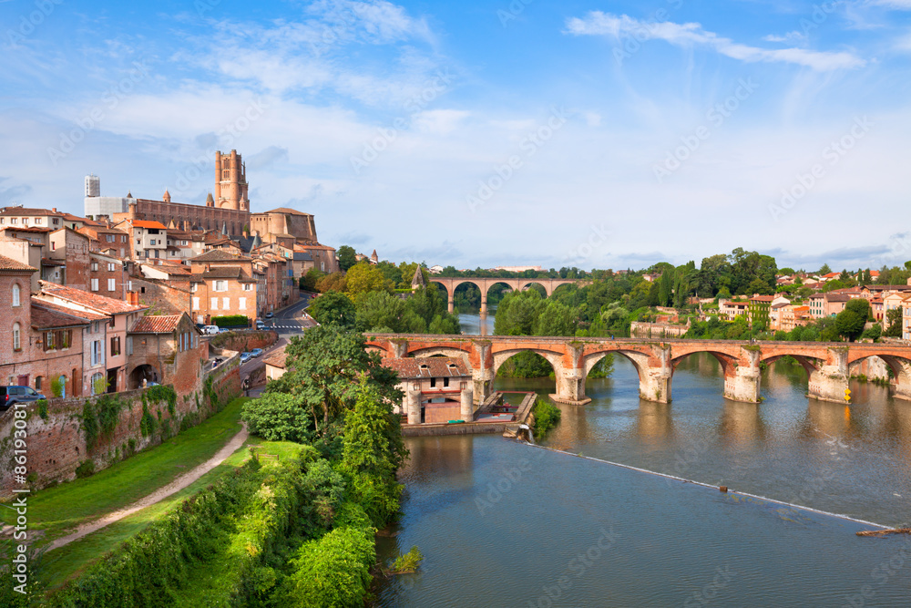 Sticker View of the Albi, France