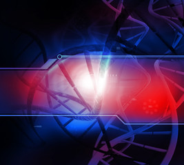 Fototapeta na wymiar DNA structure on abstract background .