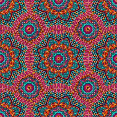 Naklejka premium Abstract Tribal vintage ethnic seamless pattern ornamental 
