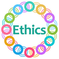 Ethics Text Colorful Rings Circular 