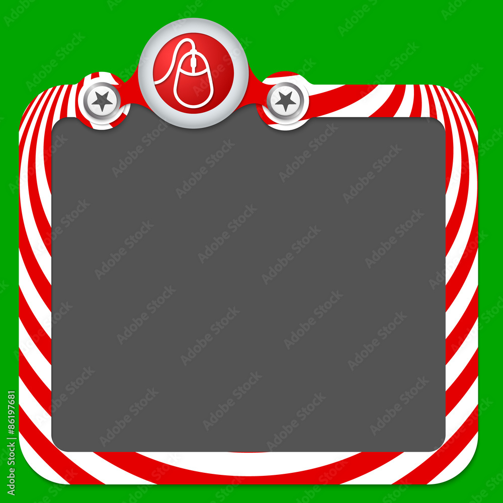 Fototapete abstract frame for your text and mouse icon