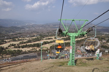 大室山　山　リフト