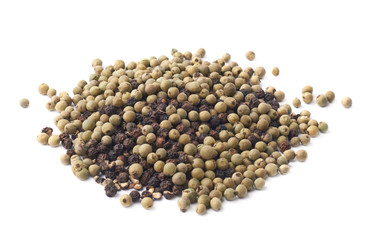 Pile of mixed peppercorn isolated