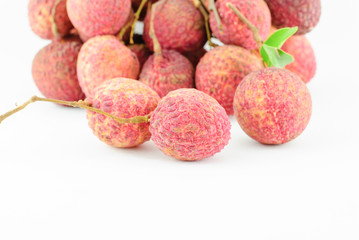 Red Litchi fruit isolated