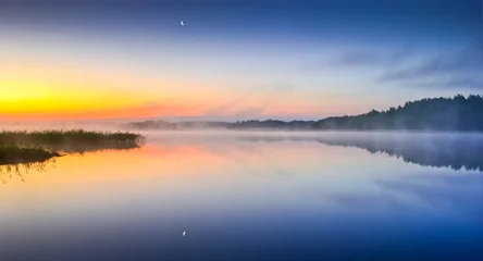 Deurstickers Natuur Finnish archipelago and sunrise