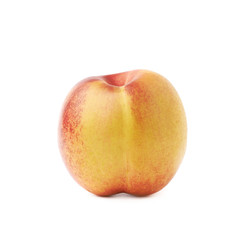 Single ripe nectarine isolated