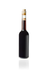 Bottle of vinegar on isolated background.