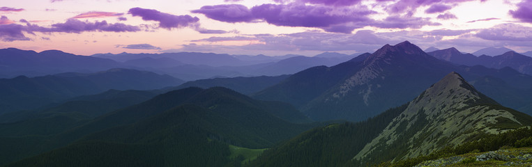 Fototapeta premium Mountain sunset