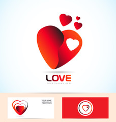 Love read heart logo