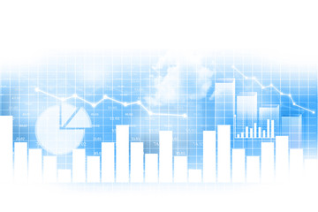 Stock market chart, financial background.