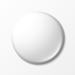 Blank white badge with place for your design