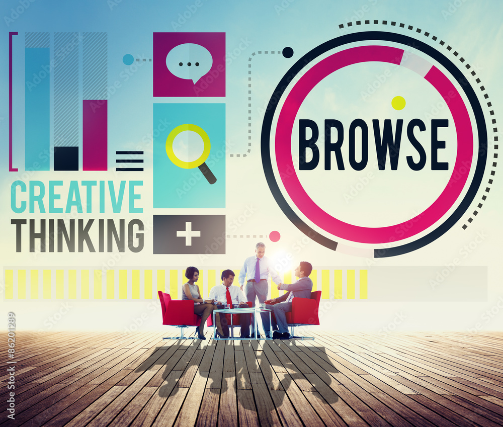 Aufkleber browse internet network software website concept