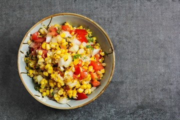 Grilled corn salsa