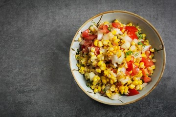 Grilled corn salsa