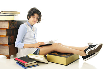 Enthusiastic Teen Reader