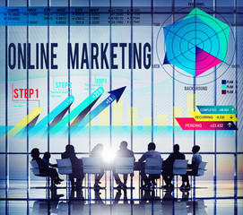 Online Marketing Global Business Strategy Concept