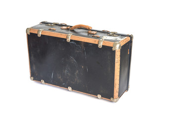 old brown leather vintage suitcase