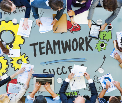 Teamwork Team Collaboration Connection Togetherness Unity Concep